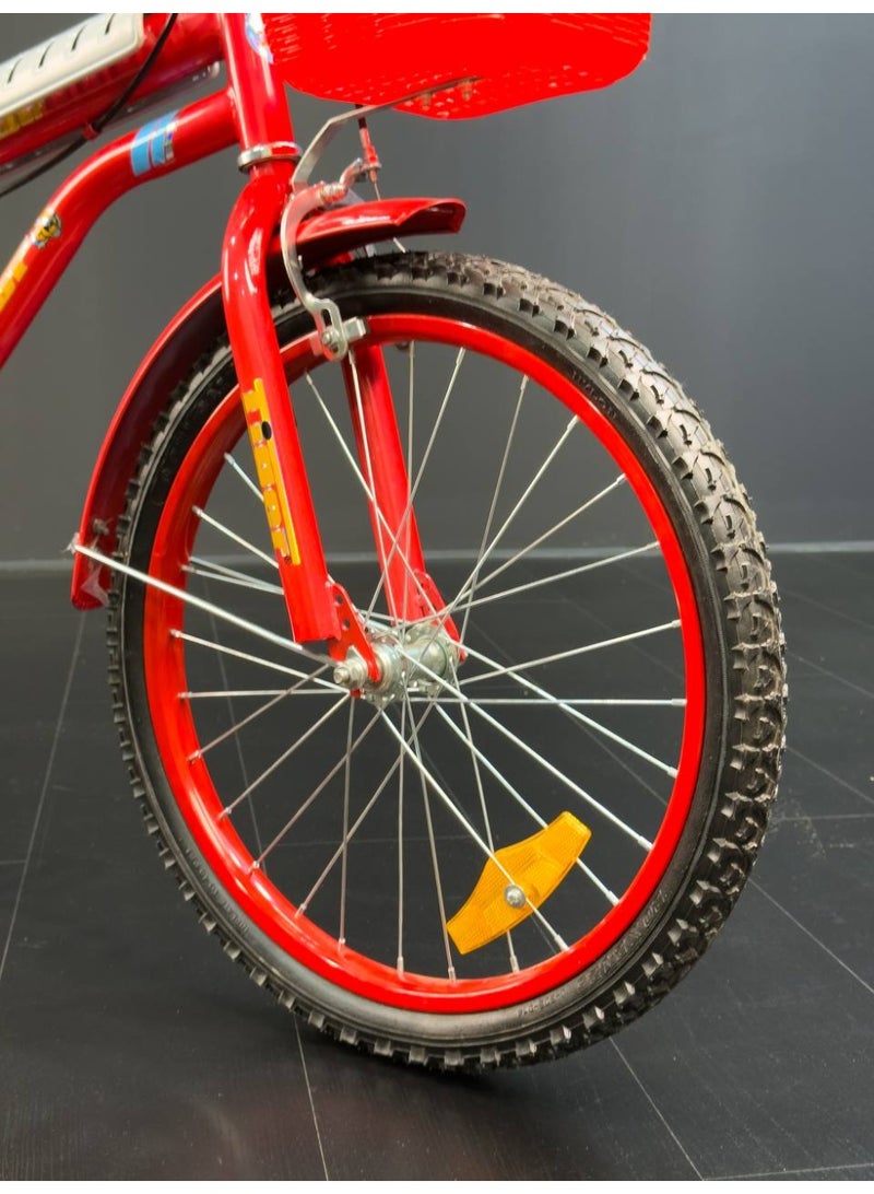 تايجر دراجة أطفال تايجر 20 بوصة مع سلة أمامية وكرسي خلفي – مناسبة للأعمار 6 إلى 10 سنوات - Image 3